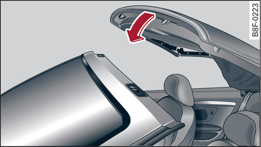 Abb. 48 Frontscheibe: Verdeck schließen