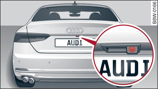 Abb. 155 Gepäckraumklappe: Einbauort der Rückfahrkamera