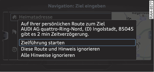 Abb. 221 Hinweis zur persönlichen Route
